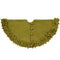 Hand Felted Wool Overlapping Flowers Border Chartreuse XL Christmas Tree Skirt 64" Arcadia Home